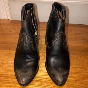 Frye western ankle booties